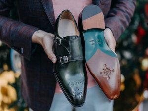 Giày da nam không dây Monkstrap CNES MT2018 007