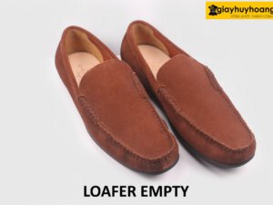 Giày lười nam da lộn đế thấp Mocasin Loafer EMPTY 014