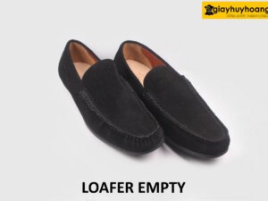 Giày lười nam da lộn đế thấp Mocasin Loafer EMPTY 012