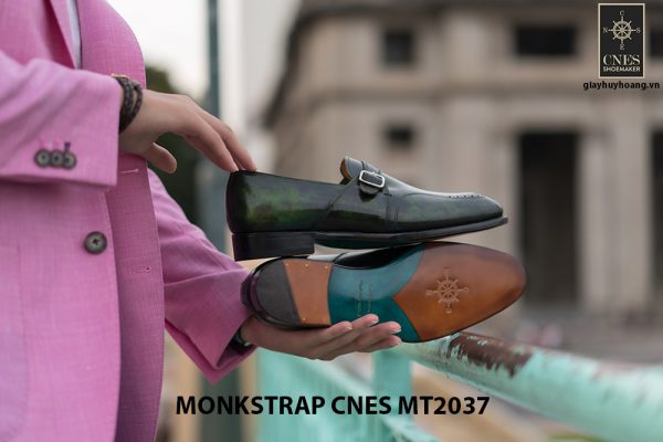 Giày da nam đẹp Monkstrap CNES MT2037 007