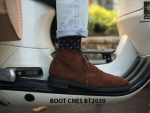 Giày da nam cổ lửng Chukka Boot CNES BT2039 007