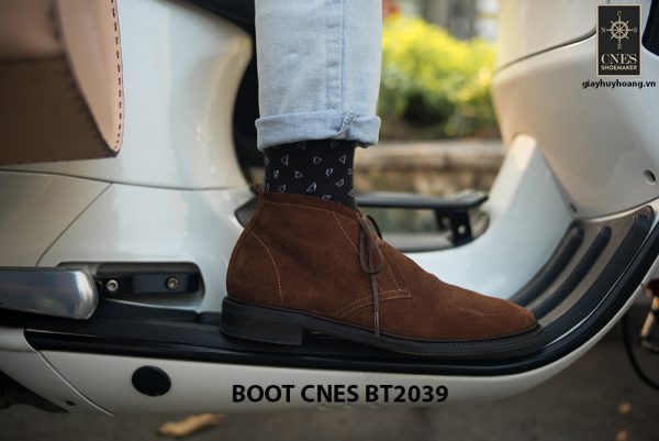Giày da nam cổ lửng Chukka Boot CNES BT2039 007