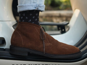 Giày da nam cổ lửng Chukka Boot CNES BT2039 007