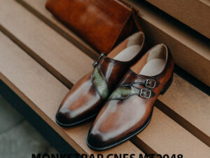 Giày tây nam không dây Monkstrap CNES MT2048 002