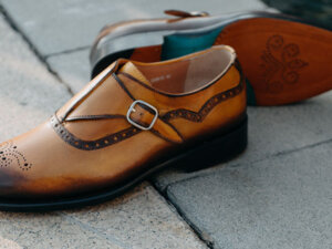 Giày da nam da bê Monkstrap CNES MT2050 005