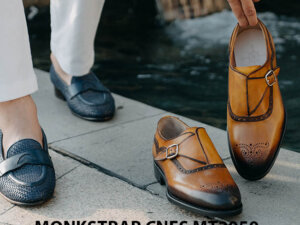 Giày da nam da bê Monkstrap CNES MT2050 003