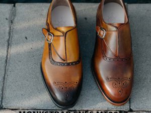 Giày da nam da bê Monkstrap CNES MT2050 001
