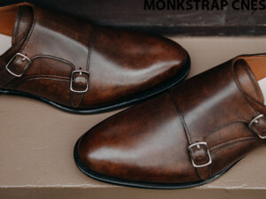 Giày tây nam da bê Monkstrap CNES MT2055 001