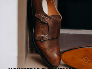 Giày tây nam da bê Monkstrap CNES MT2055 003