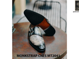 Giày nam da bê ý Monkstrap CNES MT2041 004