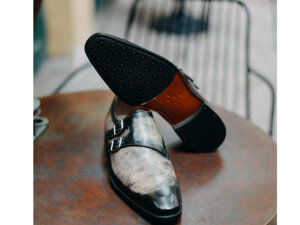Giày nam da bê ý Monkstrap CNES MT2041 004