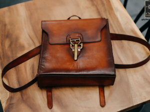 Balo đeo lưng da bò CNES T50 007