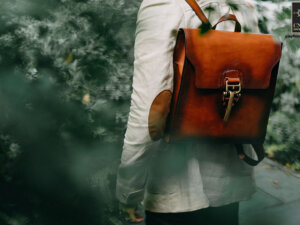 Balo đeo lưng da bò CNES T50 005