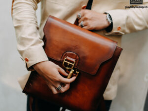 Balo đeo lưng da bò CNES T50 003