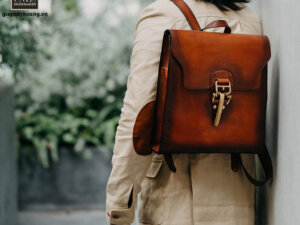 Balo đeo lưng da bò CNES T50 002