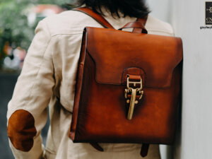 Balo đeo lưng da bò CNES T50 001