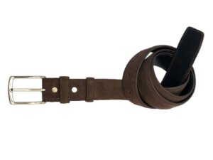 Dây nịt da lộn nam đầu kim da bò 2 lớp 0025