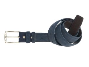 Dây nịt da lộn nam đầu kim da bò 2 lớp 0024