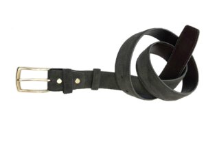 Dây nịt da lộn nam đầu kim da bò 2 lớp 0023