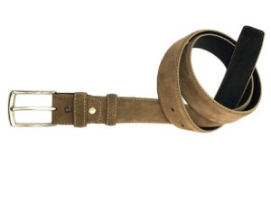 Dây nịt da lộn nam đầu kim da bò 2 lớp 0020