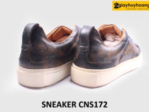 Giày da nam buộc dây đế bằng Sneaker nam CNES172 004