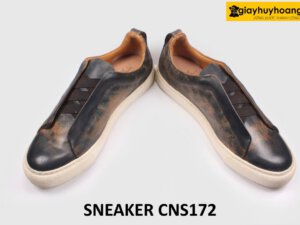Giày da nam buộc dây đế bằng Sneaker nam CNES172 003