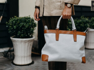 Túi xách da bò dập vân cá sấu CNES T51 003