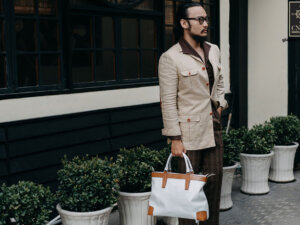 Túi xách da bò dập vân cá sấu CNES T51 002