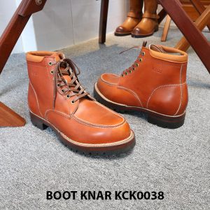 [Outlet size 42] Giày Boot buộc dây Knar KCK0038 003