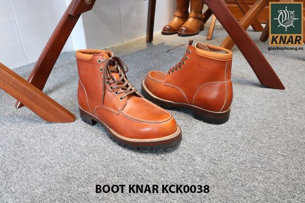 [Outlet size 42] Giày Boot buộc dây Knar KCK0038 003
