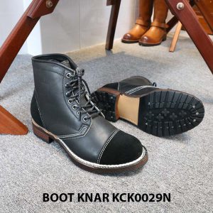 [Outlet size 42] Giày da Boot buộc dây Knar KCK0029N 003