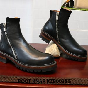 [Outlet size 41] Giày Boot dây kéo Knar KZB0035G 005