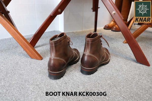 [Outlet size 42] Giày Boot cổ cao buộc dây Knar KCK0030G 004