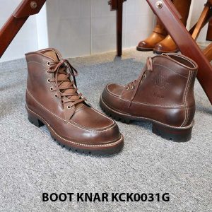 [Outlet size 41] Giày Boot cổ cao buộc dây Knar KCK0031G 003