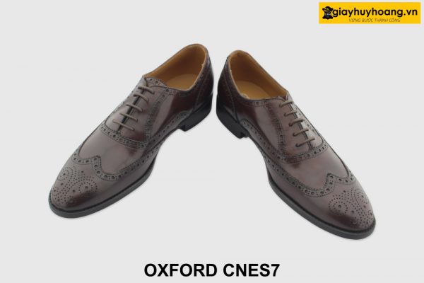 [Outlet size 42] Giày da nam đục lỗ Oxford Wingtips CNS7 004