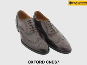 [Outlet size 42] Giày da nam đục lỗ Oxford Wingtips CNS7 003