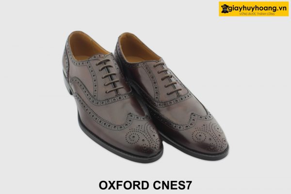 [Outlet size 42] Giày da nam đục lỗ Oxford Wingtips CNS7 003