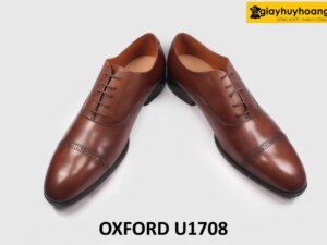 [Size 44] Giày da nam màu nâu công sở Oxford U1708 004