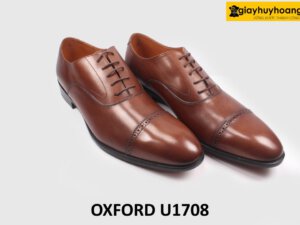 [Size 44] Giày da nam màu nâu công sở Oxford U1708 003