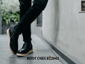 Giày Boot nam dây kéo đế bằng CNES BT2062 002