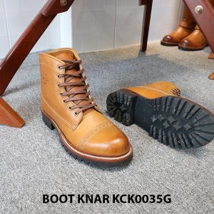 [Outlet size 41] Giày tây nam Boot cột dây Knar KCK0035G 002