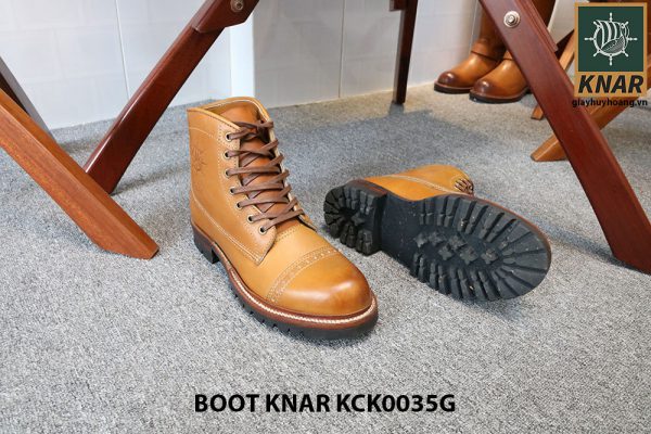 [Outlet size 41] Giày tây nam Boot cột dây Knar KCK0035G 002