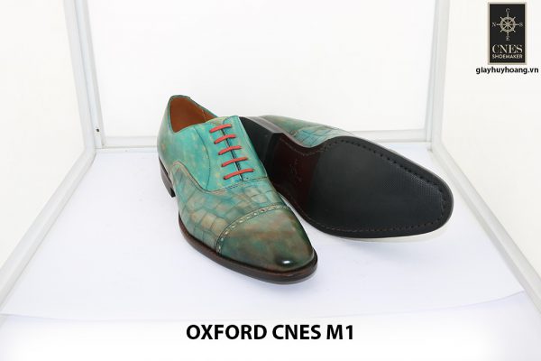 [Outlet size 40] Giày da nam xanh lá Oxford Cnes M1 007