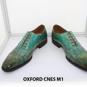 [Outlet size 40] Giày da nam xanh lá Oxford Cnes M1 006