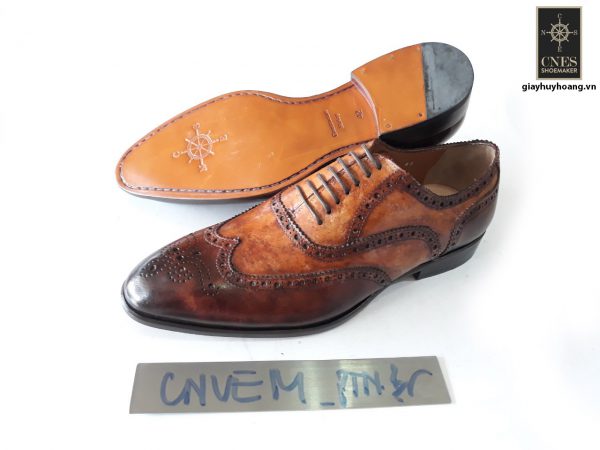 [Outlet size 41] Giày da nam công sở Oxford Cnes CNVEM 002
