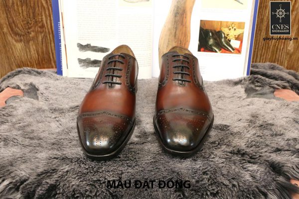 [Outlet size 42] Giày tây nam màu nâu Oxford Cnes CNS49 001