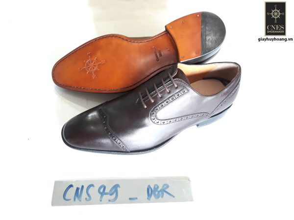 [Outlet size 42] Giày tây nam màu nâu Oxford Cnes CNS49 002