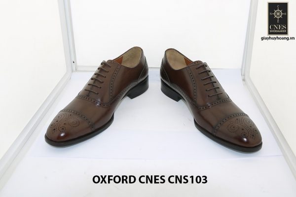 [Outlet size 41] Giày da nam Captoe Oxford Cnes CNS103 002