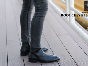 Giày da Boot nam đen bóng CNES BT2061 001