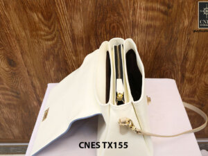 Túi xách da bê nữ màu kem CNES TX155 003